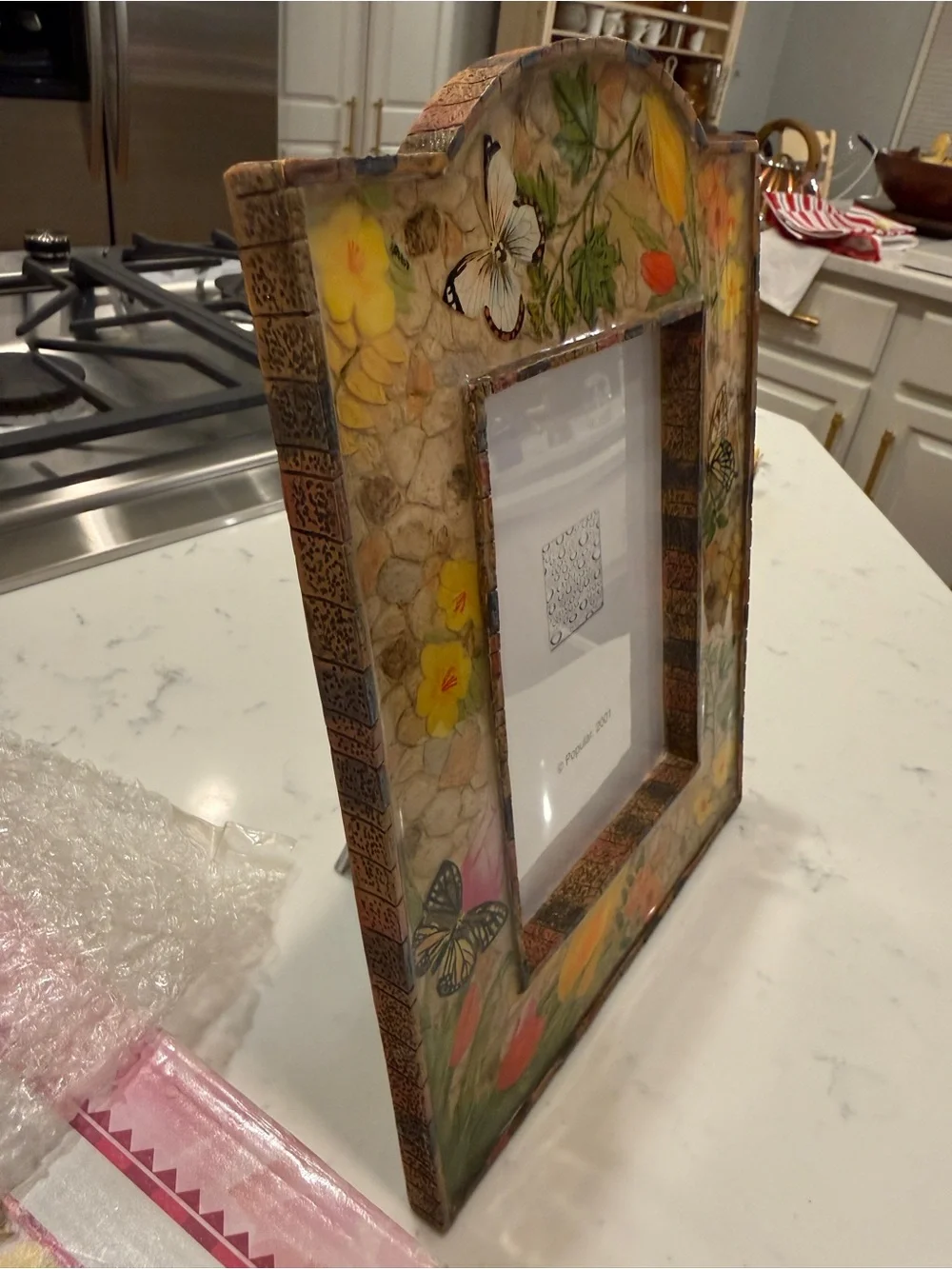 Sweet Blossom Collection Butterfly Floral 5x7 Photo Frame NIB 2001 NEW OLD STOCK